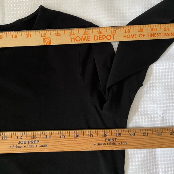 J. Jill Pure Jill Long Sleeve Stretch Cotton Tee in Black Size M - Picture 6 of 11